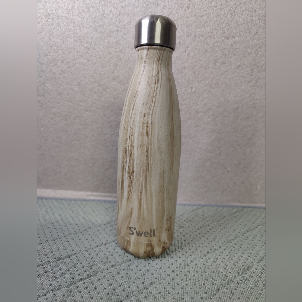 S'well Vacuum Insulated Stainless Steel Water Bottle, Blonde Wood, 25 oz
